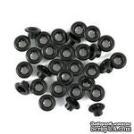 Люверсы - WeRM - Black, цвет: черный, 50 шт. - ScrapUA.com