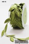 Лента Jumbo Leaves - Olive, цвет оливковый, 90 см (дина листика 35мм) - ScrapUA.com