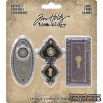 Набор металлических украшений Tim Holtz - Idea-Ology Metal Large Keyholes, 3 штуки, замочные скважины - ScrapUA.com