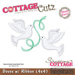 Лезвие CottageCutz - Doves w/ Ribbons, 10х10 см - ScrapUA.com