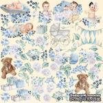 Лист с картинками для вырезания Shabby baby boy 20x20 см, ТМ Фабрика Декора - ScrapUA.com