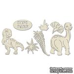 Набор чипбордов Dinosauria 10х15 см 681, цвет молочный, ТМ Фабрика Декора - ScrapUA.com