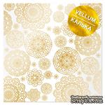 Лист кальки (веллум) с фольгированием Golden Napkins, ТМ Фабрика Декора - ScrapUA.com