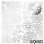 Лист кальки (веллум) с фольгированием Silver Napkins, ТМ Фабрика Декора - ScrapUA.com