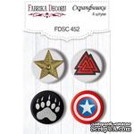 Скрапфишки набор 4шт Military style #452, ТМ Фабрика Декора - ScrapUA.com