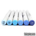 Набор алкогольных маркеров от First Edition - Twin Markers - Blues, голубые, 6 шт. - ScrapUA.com