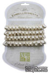 Ленточка от Melissa Frances - Pleated Satin Ribbon - Cream, цвет бежевый, длина 90 см, 1 шт. - ScrapUA.com