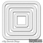 Лезвие My Favorite Things - Die-namics Single Stitch Line Rounded Square Frames, 4 шт. - ScrapUA.com