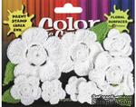Набор вязаных цветов Petaloo - Color Me Crazy All White, 12 штук - ScrapUA.com