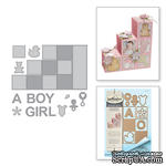 Ножи от Spellbinders – Shapeabilities Baby Step Block Card Etched Dies Thoughtful Expressions by Marisa Job - ScrapUA.com