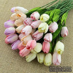 Набор тюльпанов со стеблем (пастельные оттенки), 12 мм, 10 шт - ScrapUA.com