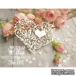 Чипборд ScrapBox - Кружевное сердце с цветами и листиками - ScrapUA.com