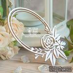 Чипборд ScrapBox - Овальная рамка с цветами Hr-098 - ScrapUA.com