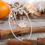 Чипборд ScrapBox - Новогодняя рамка с еловой веткой и гирляндами Hr-119 - ScrapUA.com