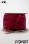 Лента  BURGUNDY, цвет бордо, ширина 9,5мм, длина 90 см - ScrapUA.com