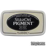 Пигментные чернила Tsukineko - StazOn Pigment Ink Pad - Piano Black - ScrapUA.com