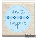 Резиновый штамп Studio G - Create Inspire, 5х5 см, на деревянном блоке - ScrapUA.com