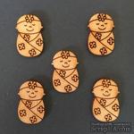 Деревянная фигурка WOOD-128 - Новорожденная девочка, 1 штука - ScrapUA.com
