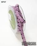 Лента CHENILLE/CENTER DOT, цвет Black/Lavender, ширина 9,5мм, длина 90см - ScrapUA.com