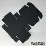 Коробочка упаковочная, черный картон, 7,2*7,2*2,7 см, 1 шт. - ScrapUA.com