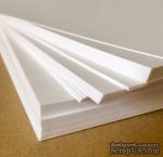 Лист картона Ice White, цвет белый, плотность 250 г/м, А5, 1 шт. - ScrapUA.com