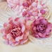 Набір квітів з тканини, рожевий, 2,5 см - 5см (18 шт.) - ScrapUA.com